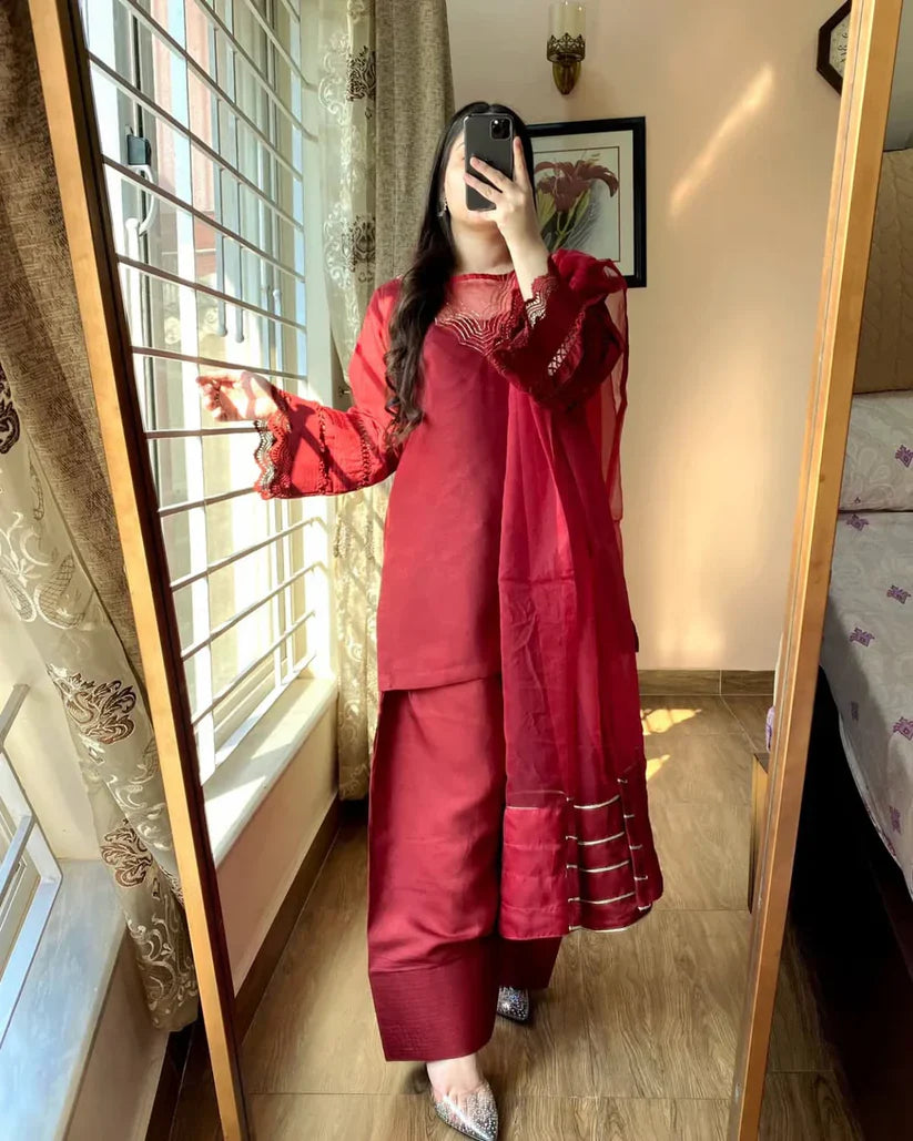 Raby Embroidered Lawn 3pc-Haram Store
