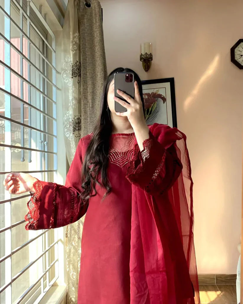 Raby Embroidered Lawn 3pc-Haram Store