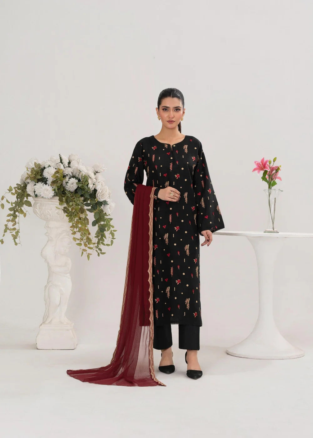 DREAM EMBROIDERED 3PCS -Haram Store