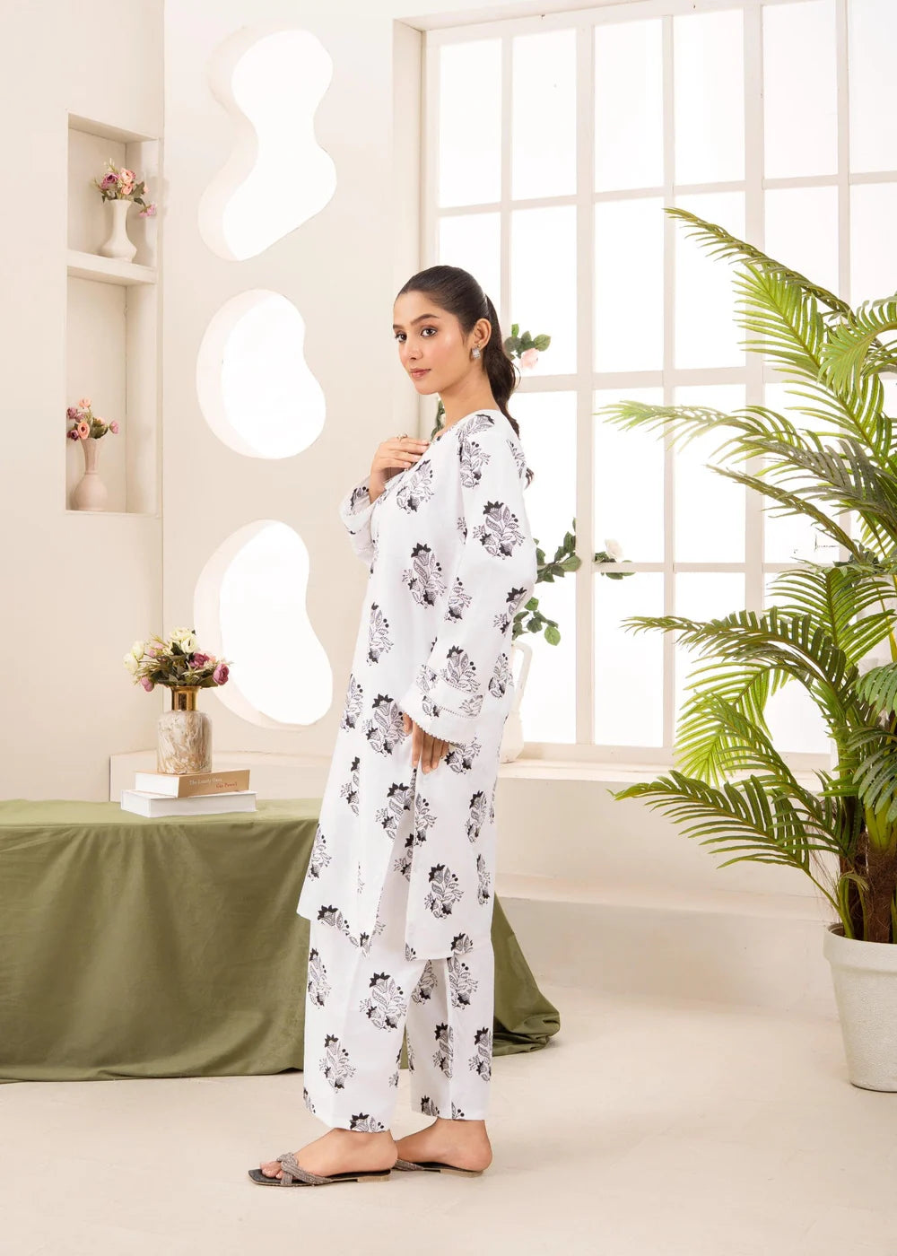 ZEENAT WHITE 2PCS-Haram Store