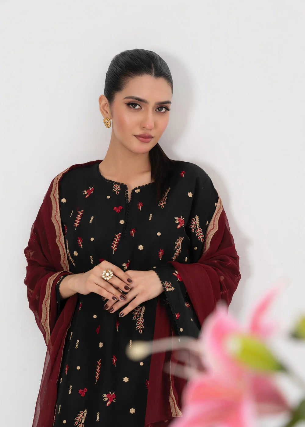 DREAM EMBROIDERED 3PCS  -Haram Store