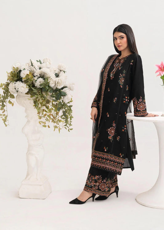 HAREEM EMBROIDERED 3PCS- Haram Store