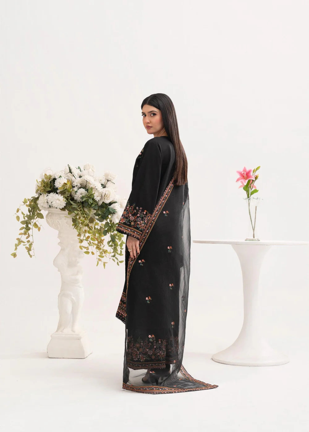 HAREEM EMBROIDERED 3PCS- Haram Store