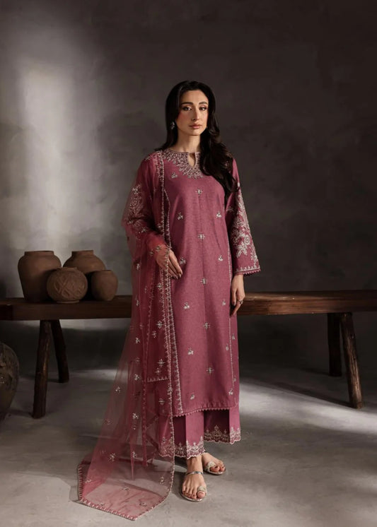 PINK OPAL EMBROIDERED 3PCS-Haram Store